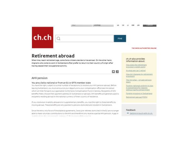 Retiring Abroad from Switzerland